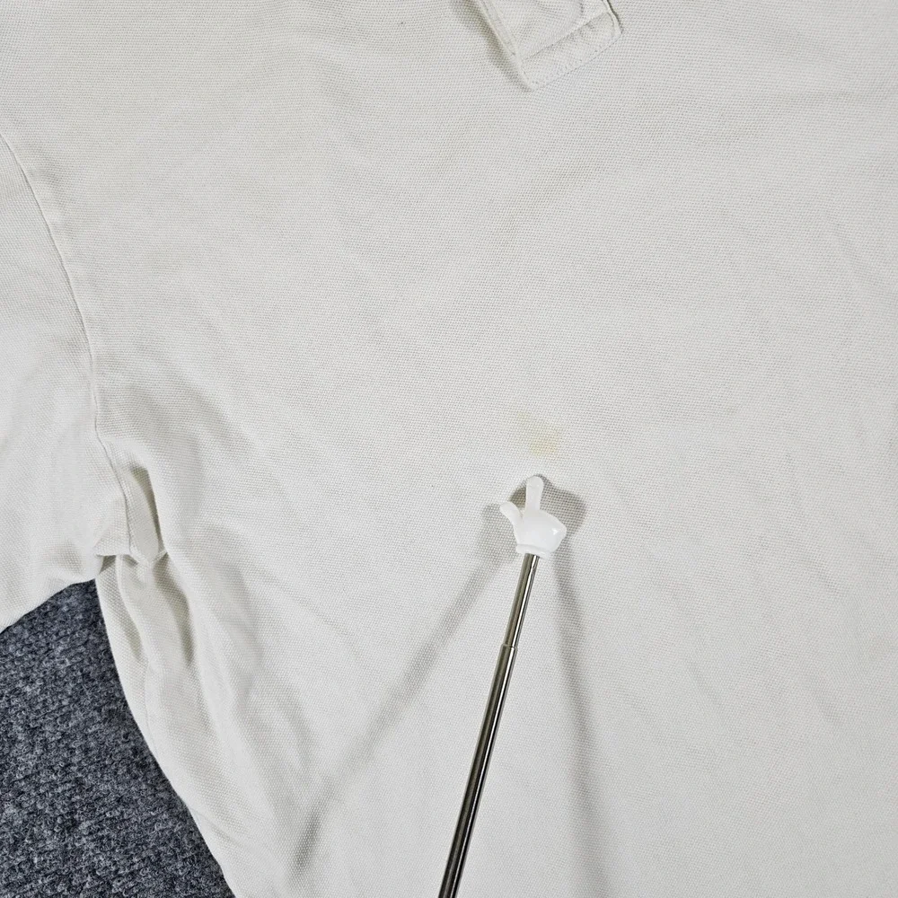 Polo Ralph Lauren Polo Shirt Short Sleeve‎ Casual Classic White Men's Sz XL Flaw
